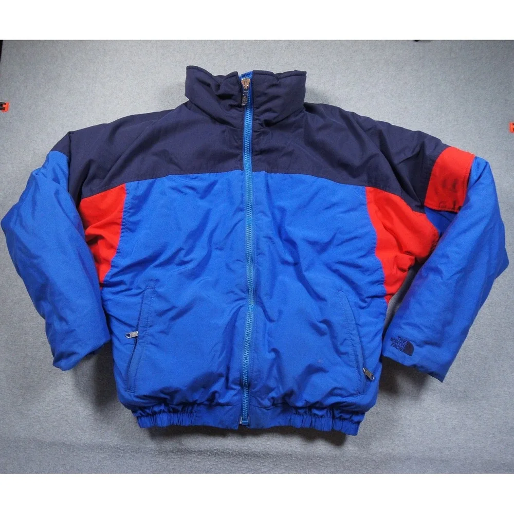 Vintage The North Face Jacket Mens Large Blue Colorblock 90s Ski Outdoors USA